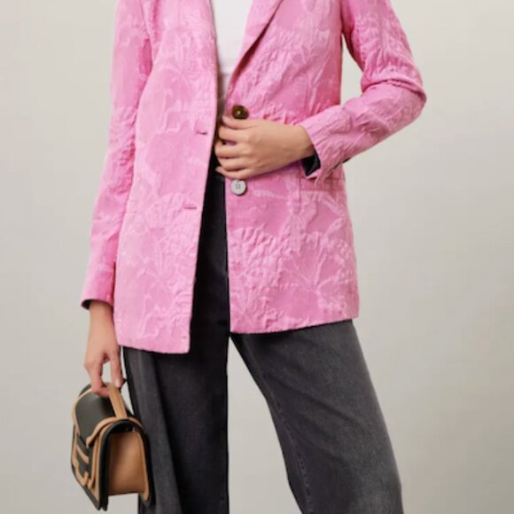 Scoth & Soda Pink Jacquard Blazer - Picture 2 of 3